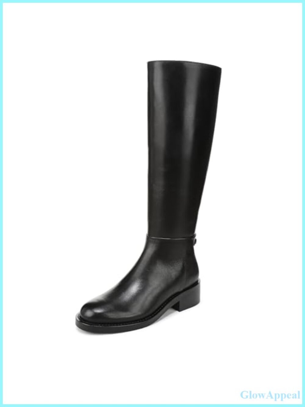 Knee-High Boots with 1.125 Inch Heel and Zipper Closure